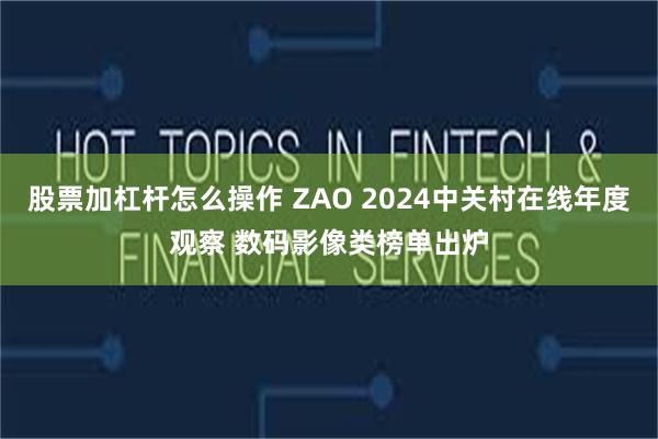 股票加杠杆怎么操作 ZAO 2024中关村在线年度观察 数码影像类榜单出炉