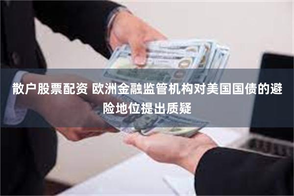 散户股票配资 欧洲金融监管机构对美国国债的避险地位提出质疑
