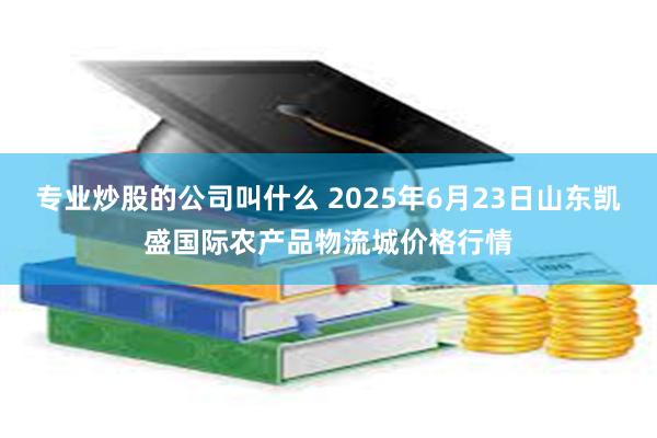 专业炒股的公司叫什么 2025年6月23日山东凯盛国际农产品物流城价格行情